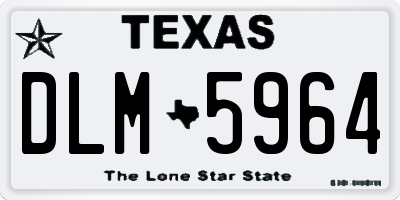 TX license plate DLM5964