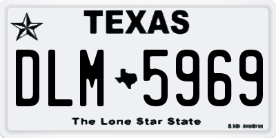 TX license plate DLM5969