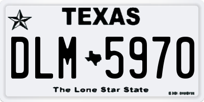 TX license plate DLM5970