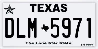 TX license plate DLM5971