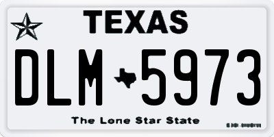 TX license plate DLM5973