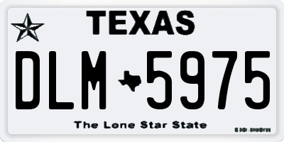 TX license plate DLM5975