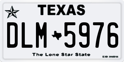 TX license plate DLM5976
