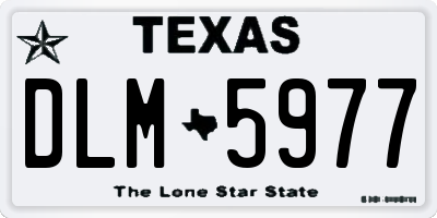 TX license plate DLM5977