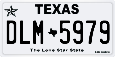 TX license plate DLM5979