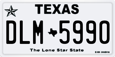 TX license plate DLM5990