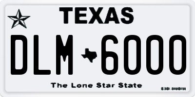 TX license plate DLM6000