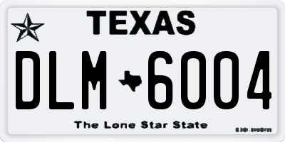 TX license plate DLM6004