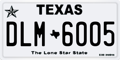 TX license plate DLM6005