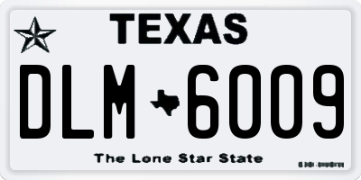 TX license plate DLM6009