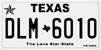 TX license plate DLM6010