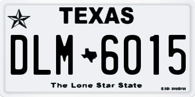 TX license plate DLM6015