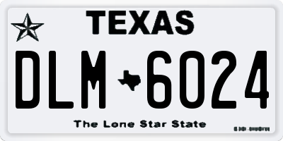 TX license plate DLM6024