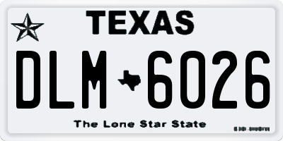 TX license plate DLM6026