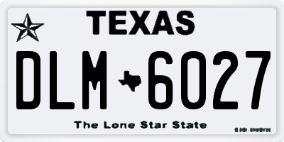 TX license plate DLM6027