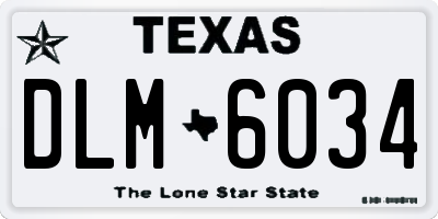 TX license plate DLM6034