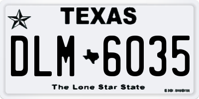 TX license plate DLM6035