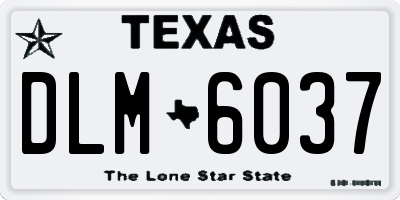 TX license plate DLM6037