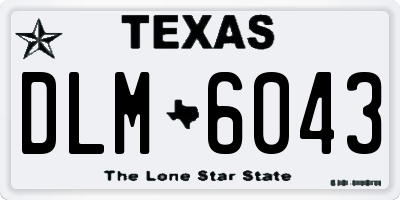 TX license plate DLM6043