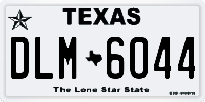 TX license plate DLM6044