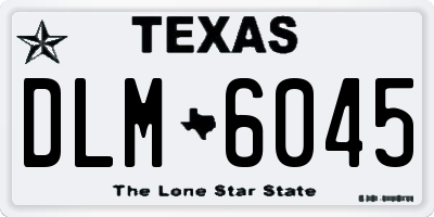 TX license plate DLM6045