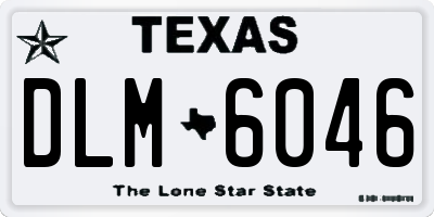 TX license plate DLM6046