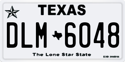 TX license plate DLM6048