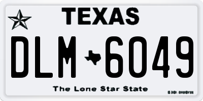 TX license plate DLM6049
