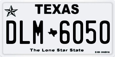 TX license plate DLM6050