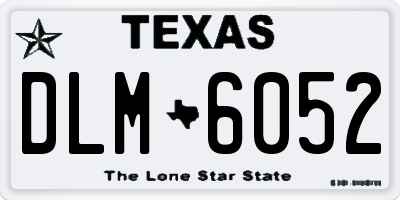 TX license plate DLM6052