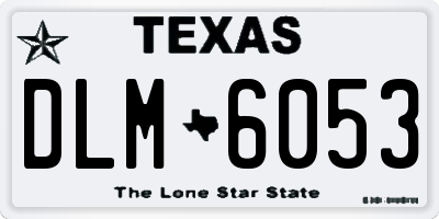 TX license plate DLM6053