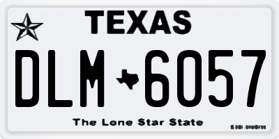 TX license plate DLM6057