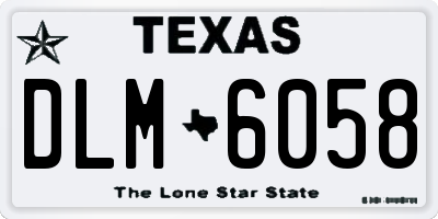 TX license plate DLM6058