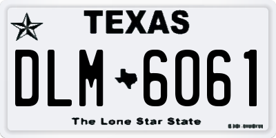 TX license plate DLM6061