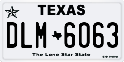 TX license plate DLM6063