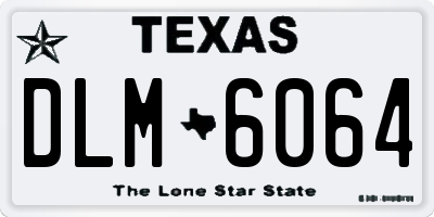 TX license plate DLM6064