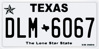 TX license plate DLM6067