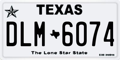 TX license plate DLM6074