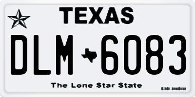 TX license plate DLM6083