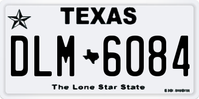 TX license plate DLM6084