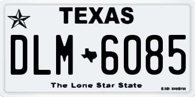 TX license plate DLM6085