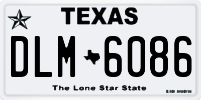 TX license plate DLM6086