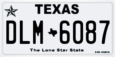 TX license plate DLM6087