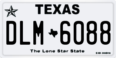 TX license plate DLM6088
