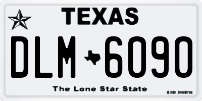 TX license plate DLM6090