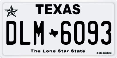 TX license plate DLM6093