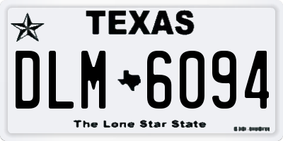 TX license plate DLM6094