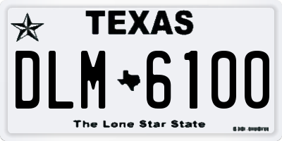 TX license plate DLM6100