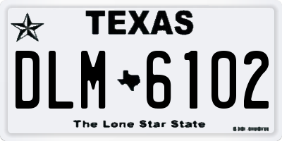 TX license plate DLM6102