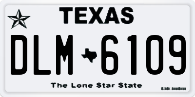 TX license plate DLM6109